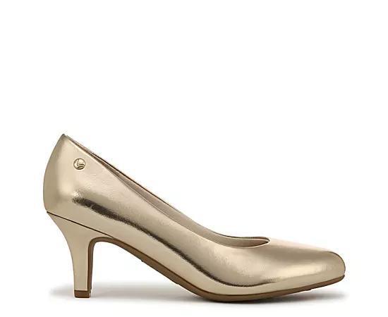 LifeStride Parigi Women's High Heel Pumps, Size: 5.5, Gold Faux Product Image