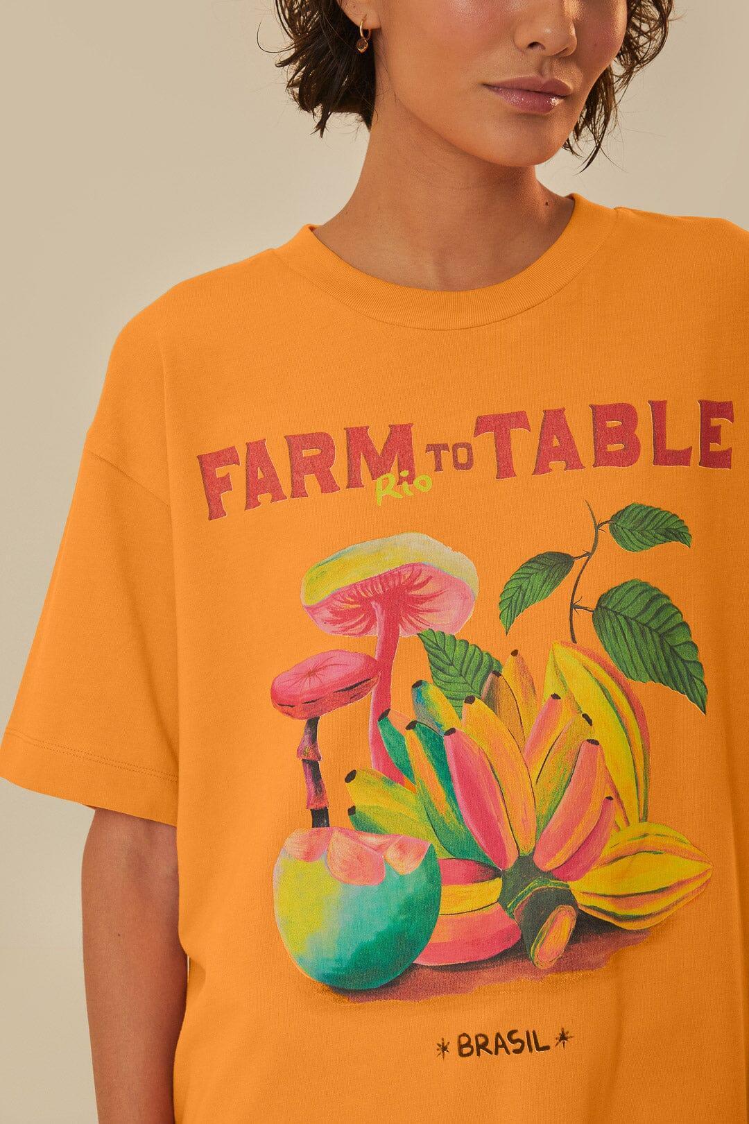 Orange Farm Rio To Table Organic Cotton T-Shirt Product Image