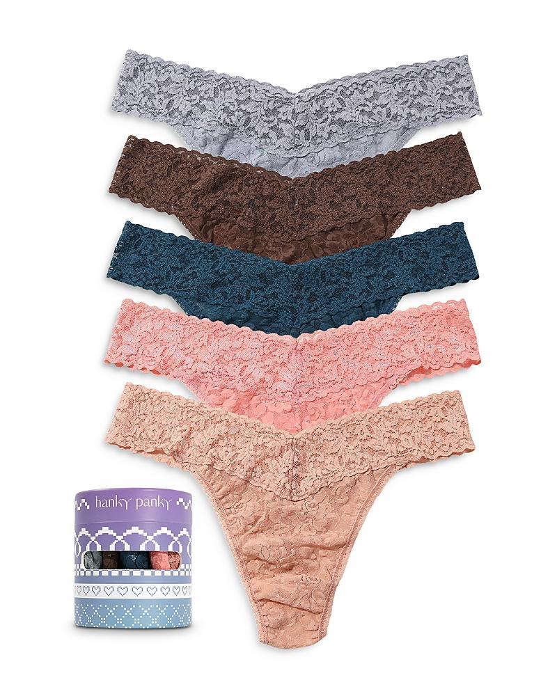 Hanky Panky Signature Original-Rise Thongs, Set of 5 Product Image