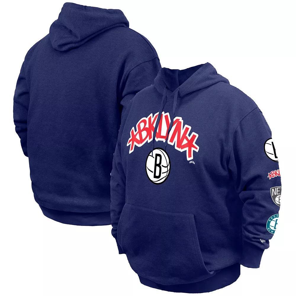 Men's New Era Blue Brooklyn Nets Big & Tall 2023/24 City Edition Pullover Hoodie, Size: 3XB Product Image