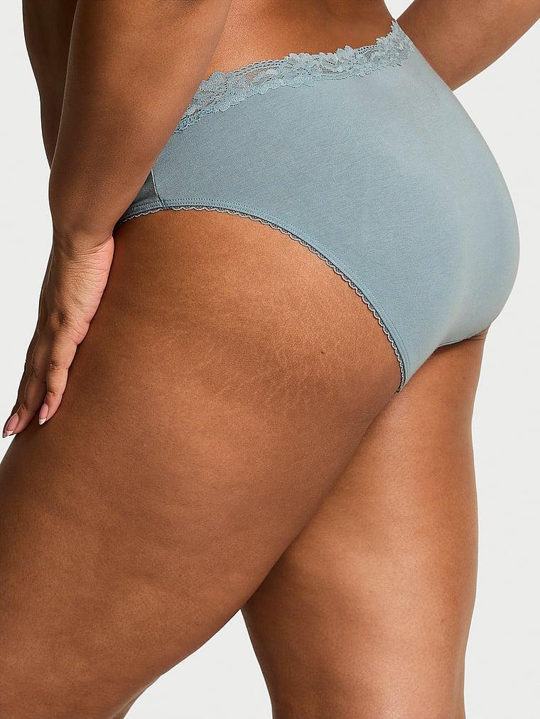 Stretch Cotton Lace-Waist Bikini Panty Product Image