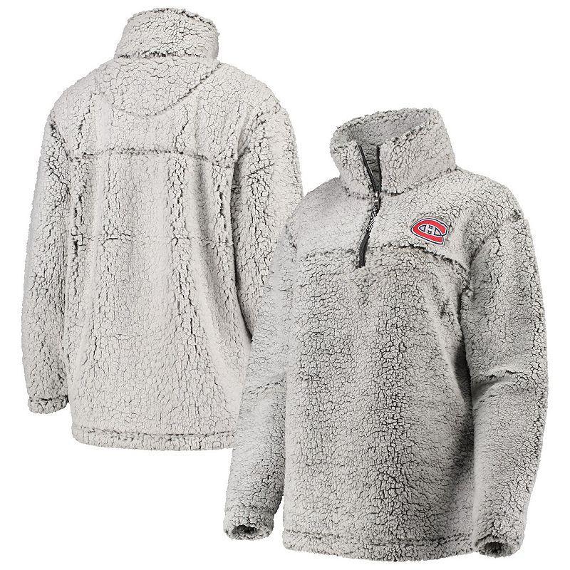 Women's G-III 4Her by Carl Banks Gray Toronto Maple Leafs Sherpa Quarter-Zip Pullover Jacket, Size: Small, Mpl Grey Product Image