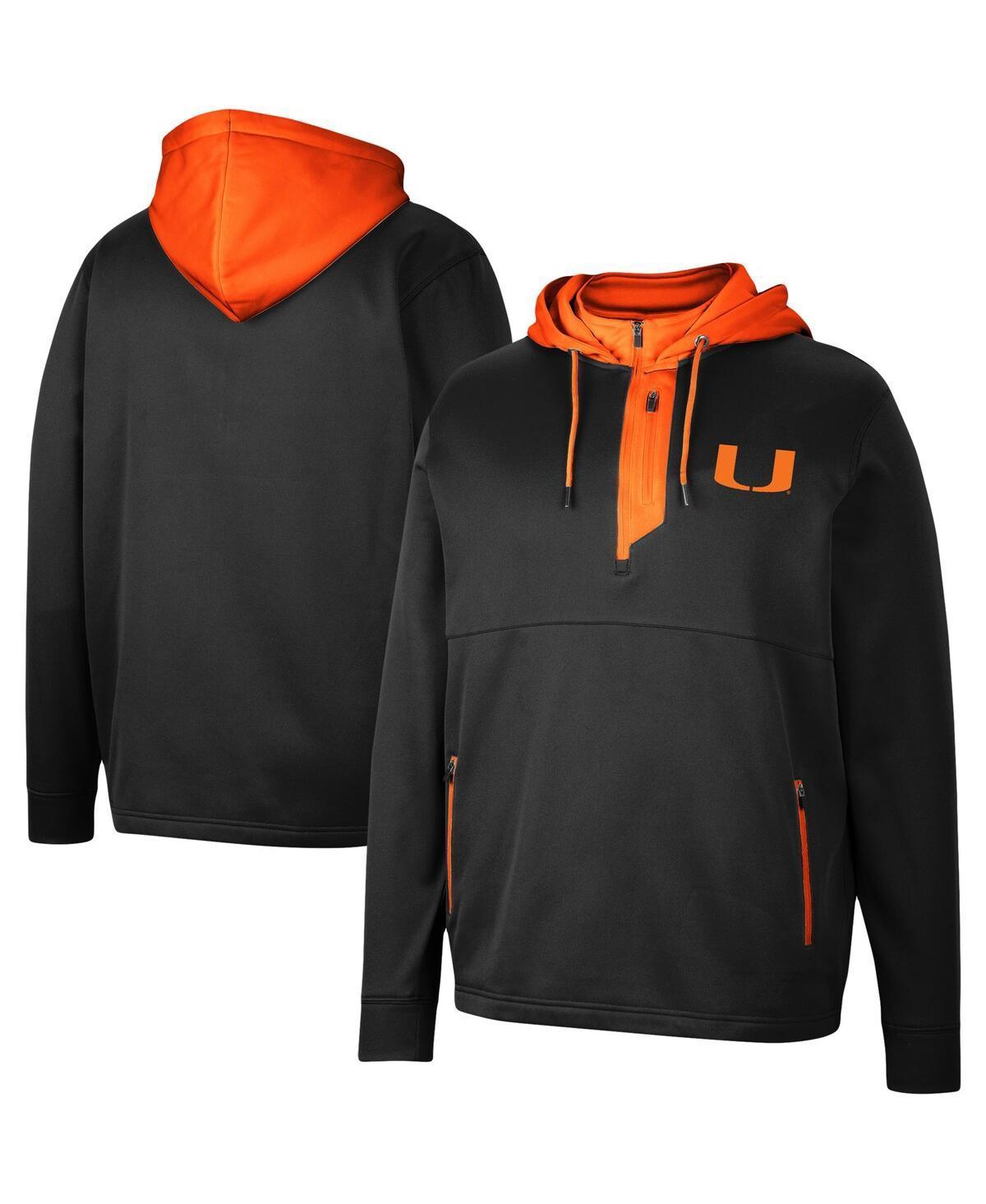 Men's Colosseum Black Oklahoma State Cowboys Luge 3.0 Quarter-Zip Hoodie, Size: Small Product Image