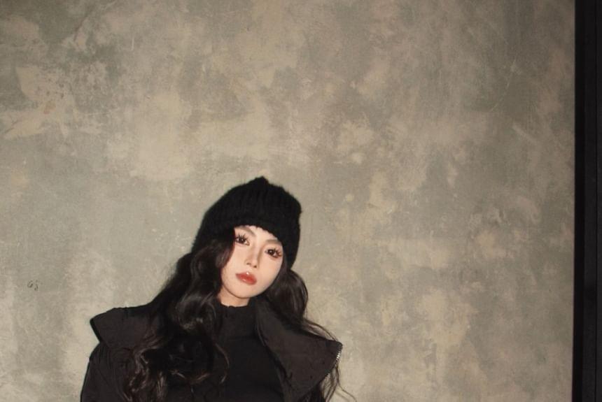 Stand-Collar Long Puffer Coat Product Image