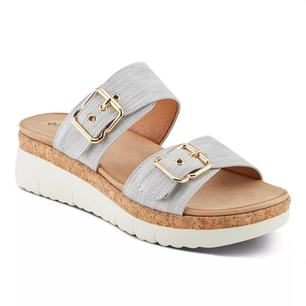 Patrizia Velvette Women's Wedge Sandals, Size: 40, Silver Product Image