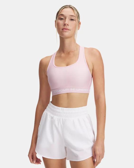 Plus Size Under Armour Crossback 2.0 Medium-Impact Sports Bra, Women's, Size: 1XL, Super Pink Product Image