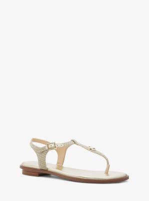 Mallory Glitter Chain-Mesh T-Strap Sandal Product Image