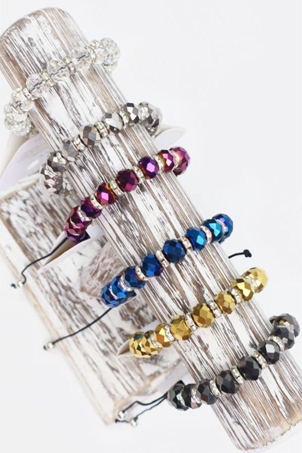 Metallic Bead Adjustable String Bracelet Product Image