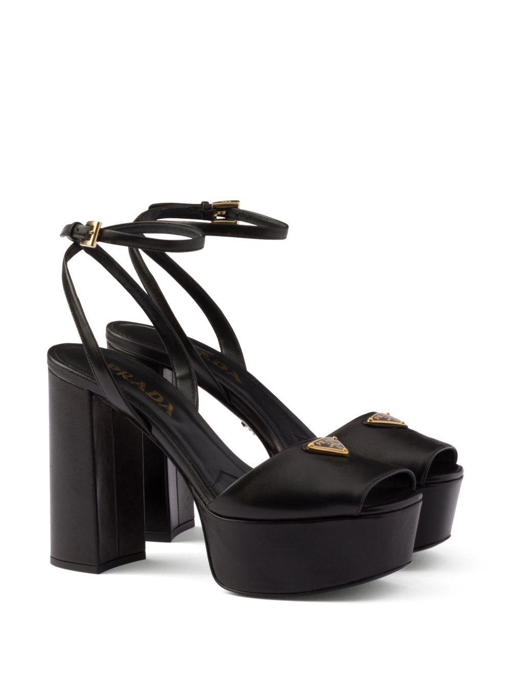 115mm leather platform sandals Product Image