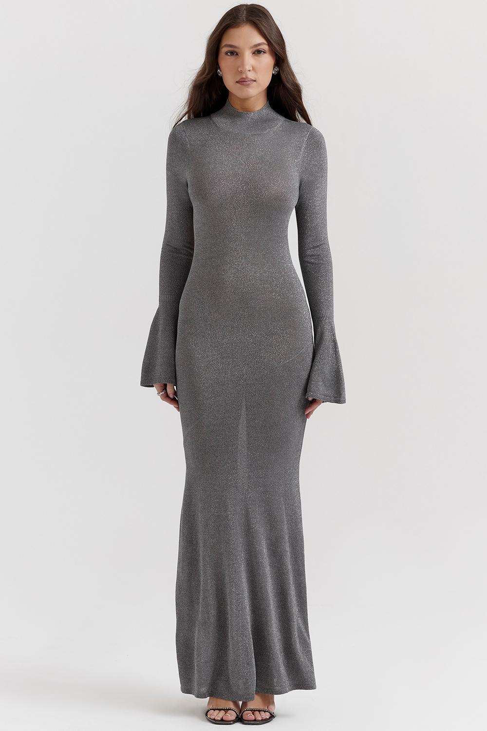 Sancha  steel metallic maxi dress Product Image