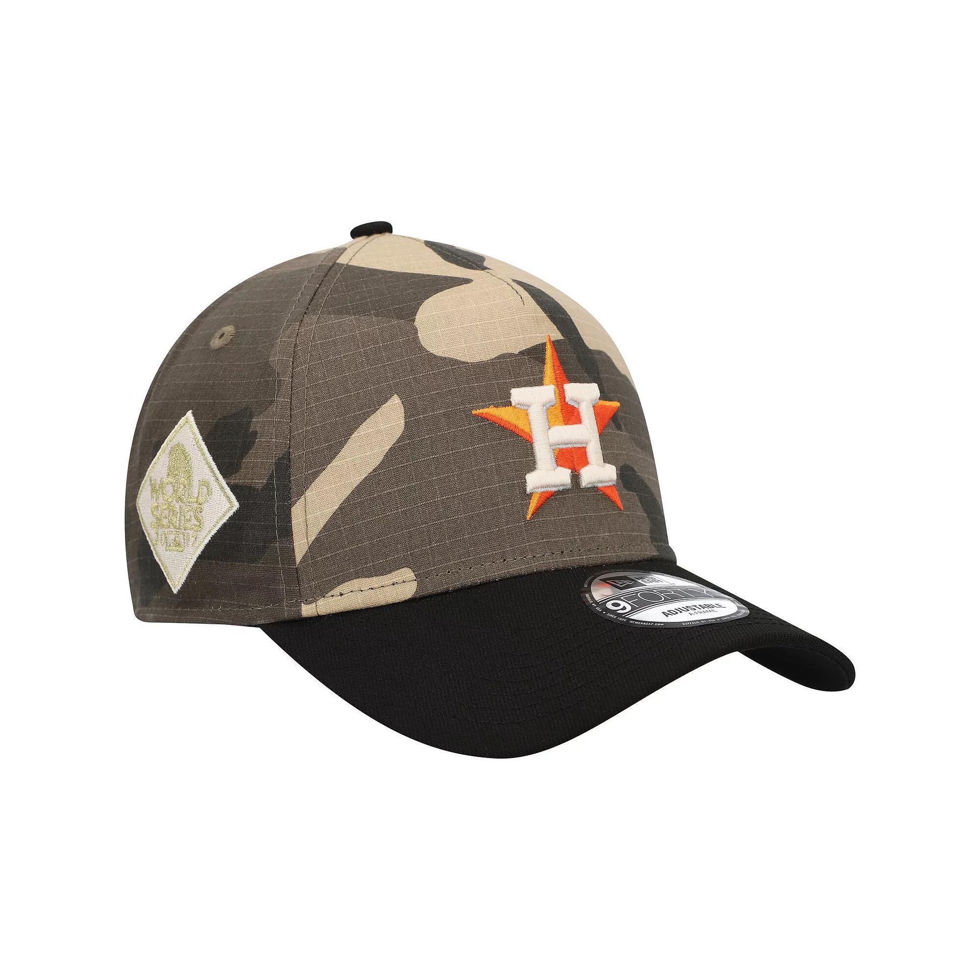 Men's New Era Houston Astros Camo Crown A-Frame 9FORTY Adjustable Hat, Green Product Image