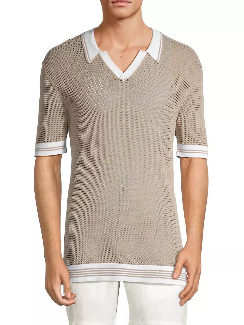Cotton Knit Polo Shirt Product Image