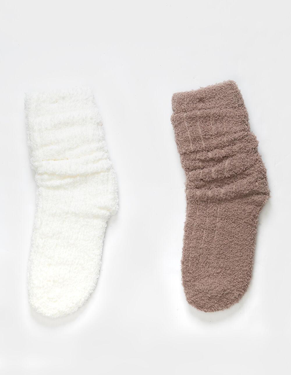 FULL TILT Cozy Slouch 2 Pack Womens Socks - BROWN/WHITE Product Image