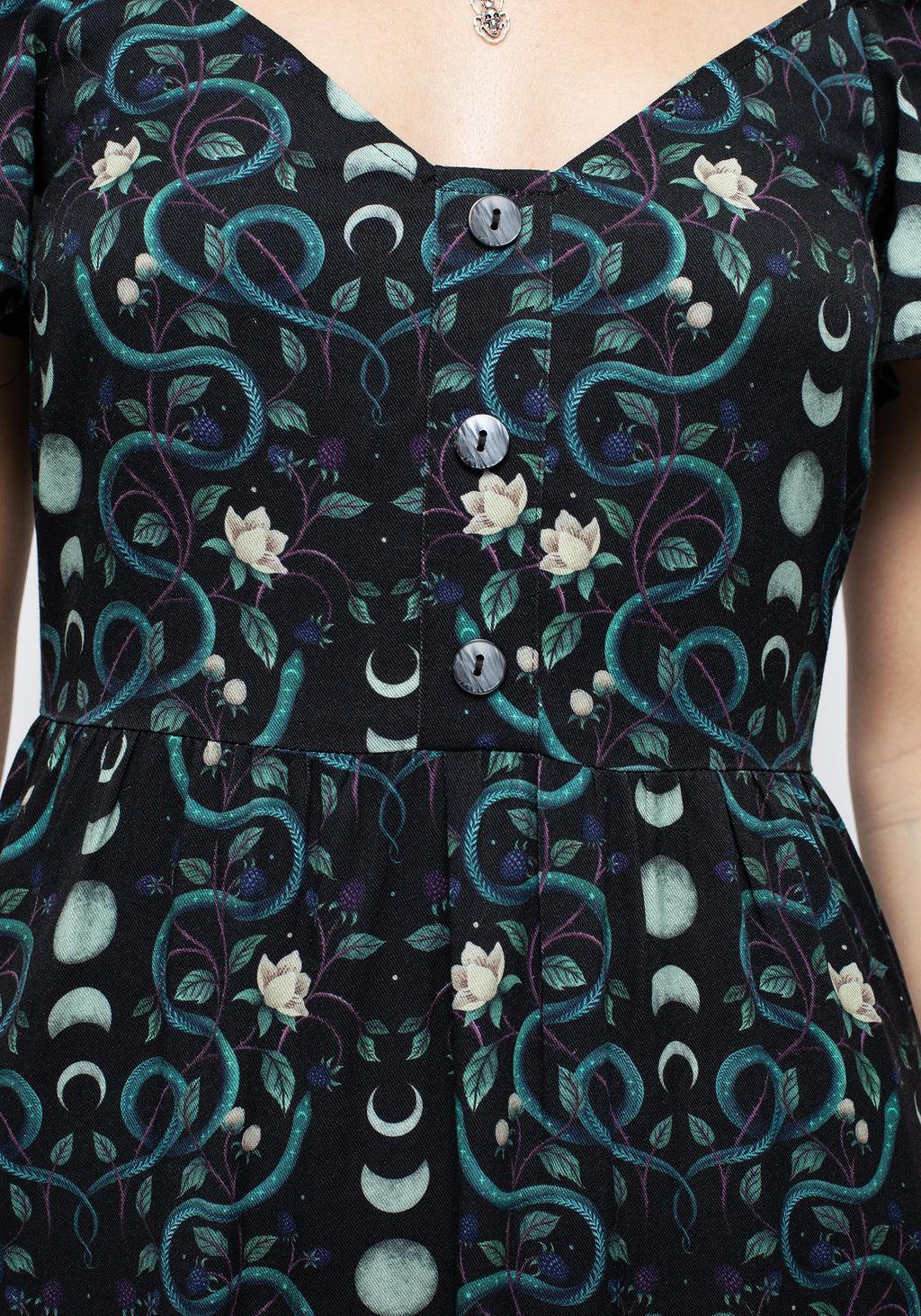 Pythia Print Button Front Mini Dress Product Image