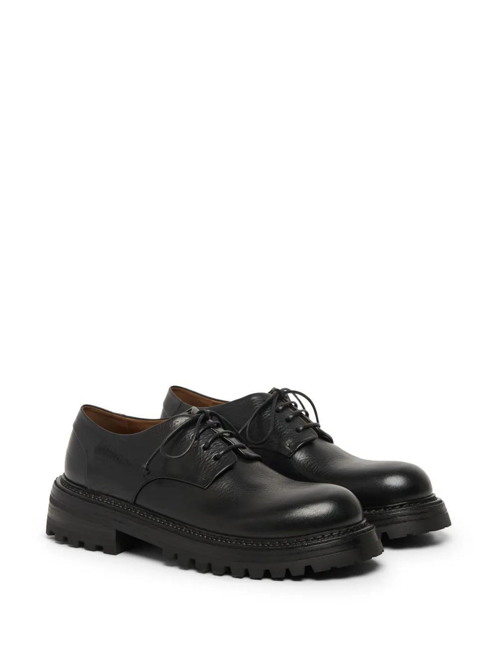 leather derby shoes with chunky outsole Product Image