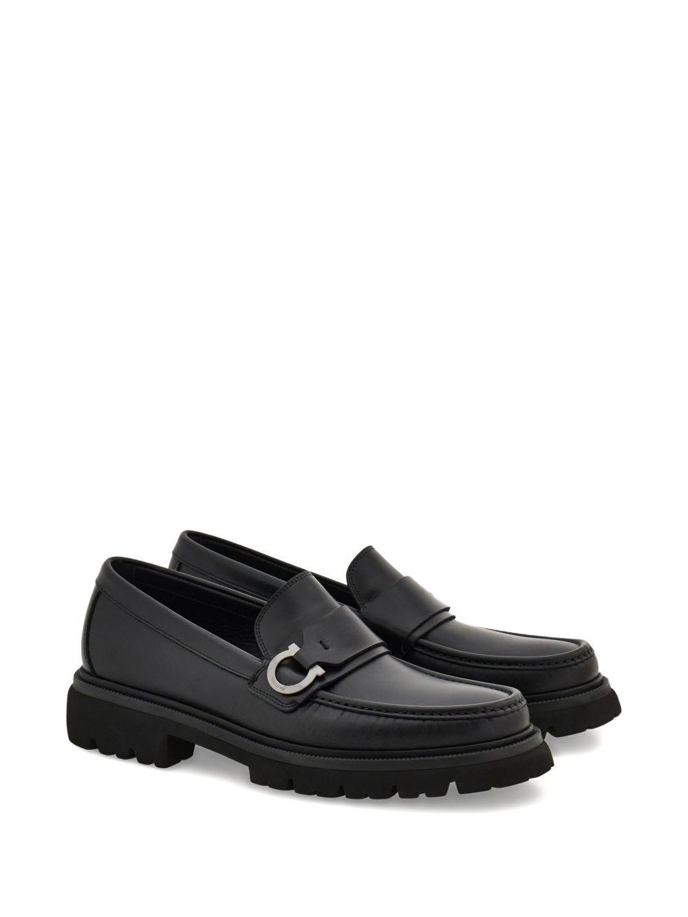 Gancini leather loafers Product Image