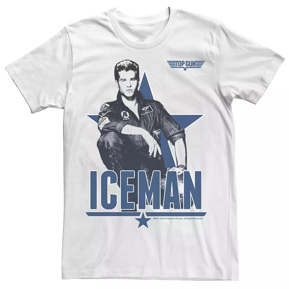 Men's Top Gun Iceman Portrait Poster Tee, Size: Medium, White Product Image