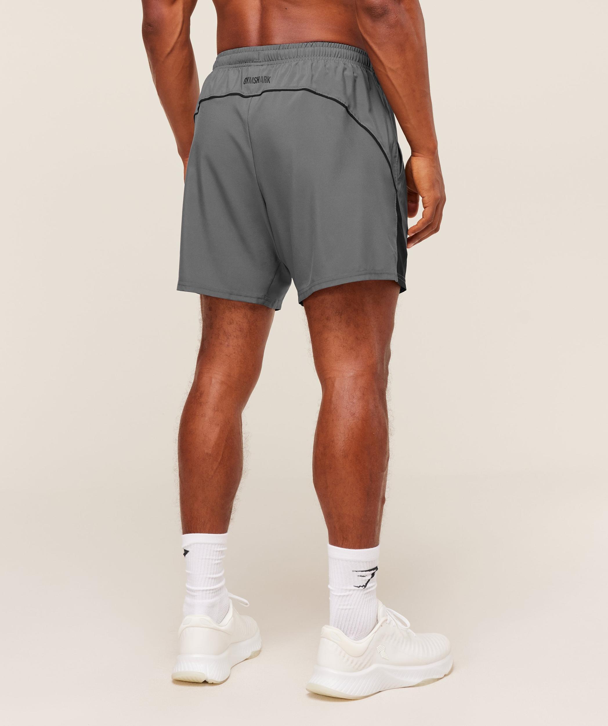 Gymshark Arrival Block 6" Shorts - Dark Grey Male Product Image
