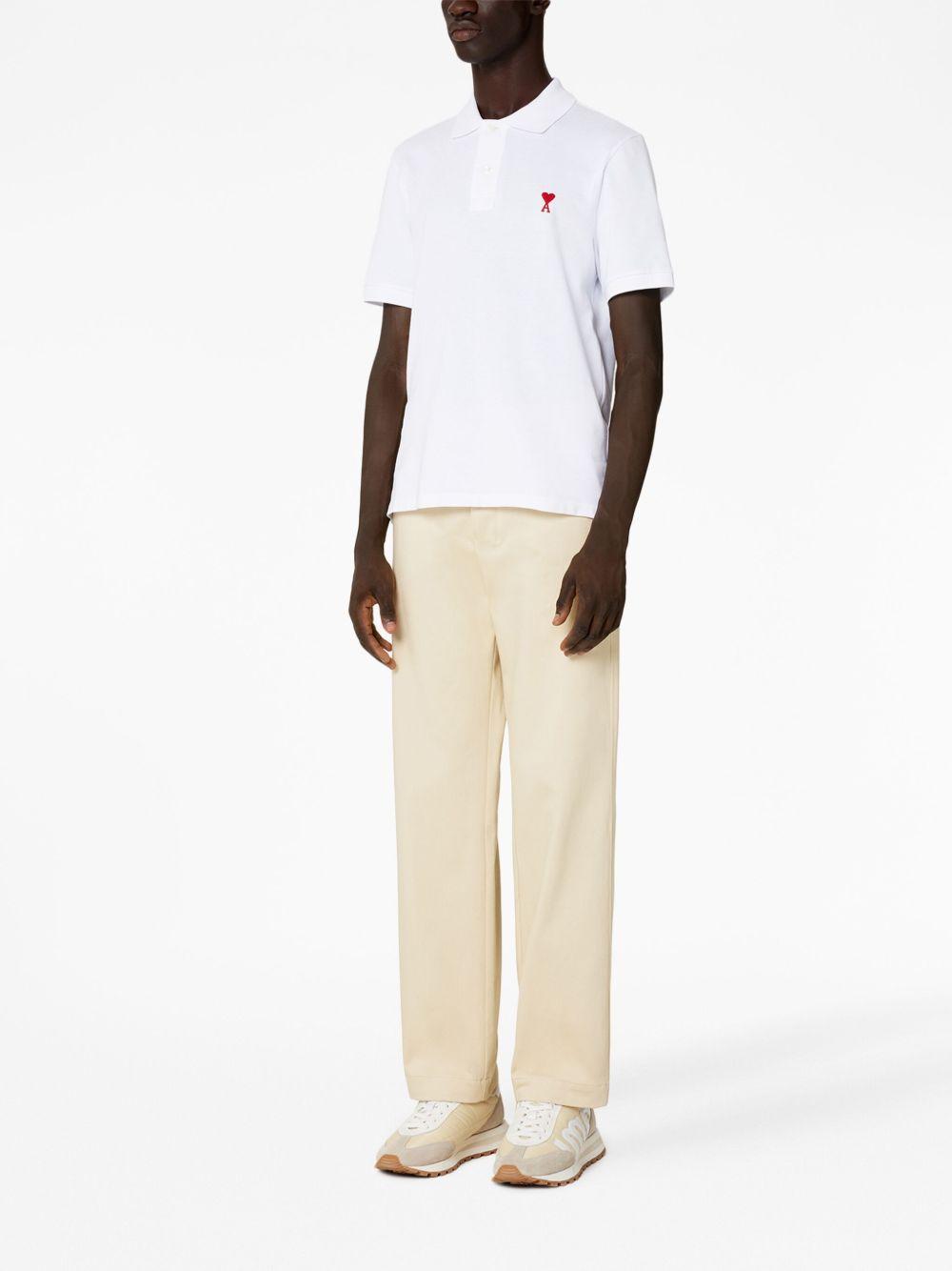 White Cotton Ami de Coeur Polo Product Image