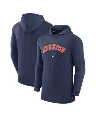 Mens Nike Heather Black Tampa Bay Rays Authentic Collection Early Work Tri-Blend Performance Pullover Hoodie Product Image