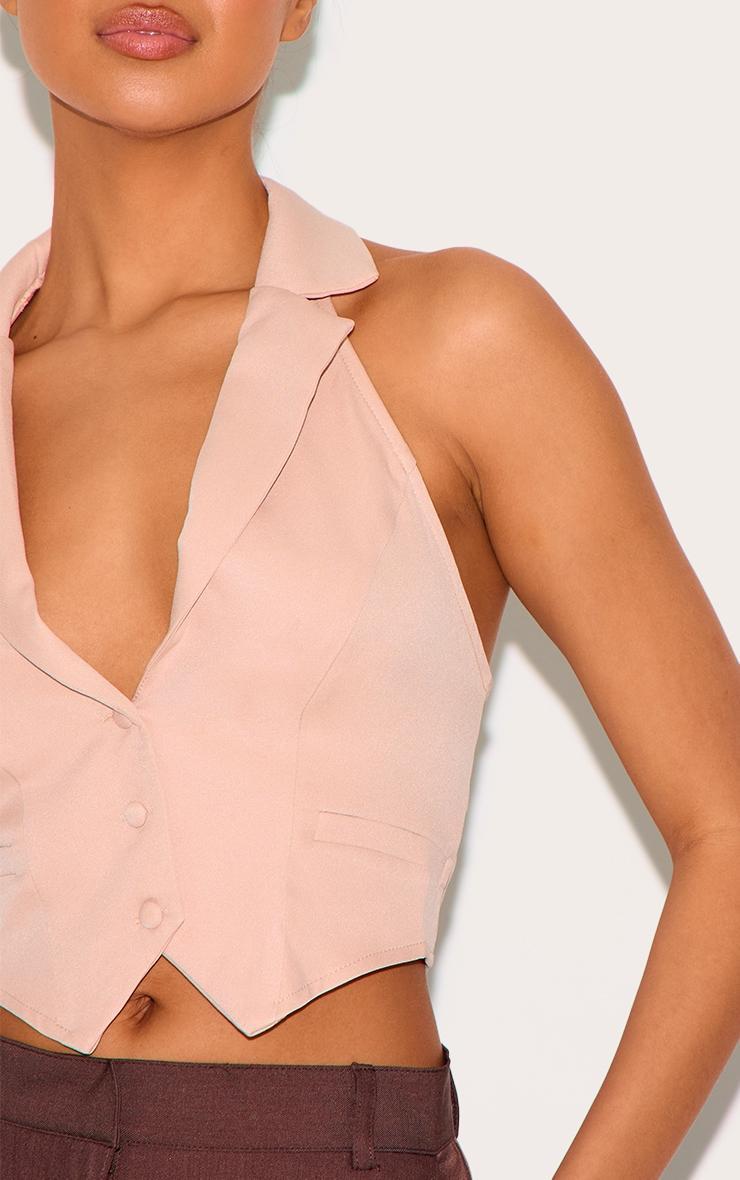 Stone Woven Halterneck Vest Product Image