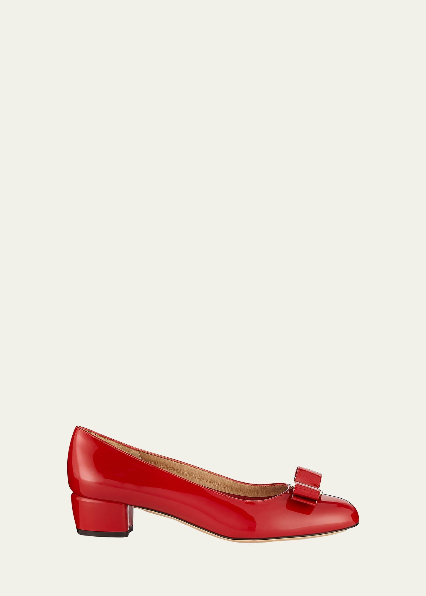 Ferragamo Womens Vara Leather Pumps Product Image