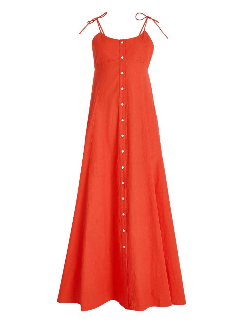 button-front tie-strap maxi dress Product Image