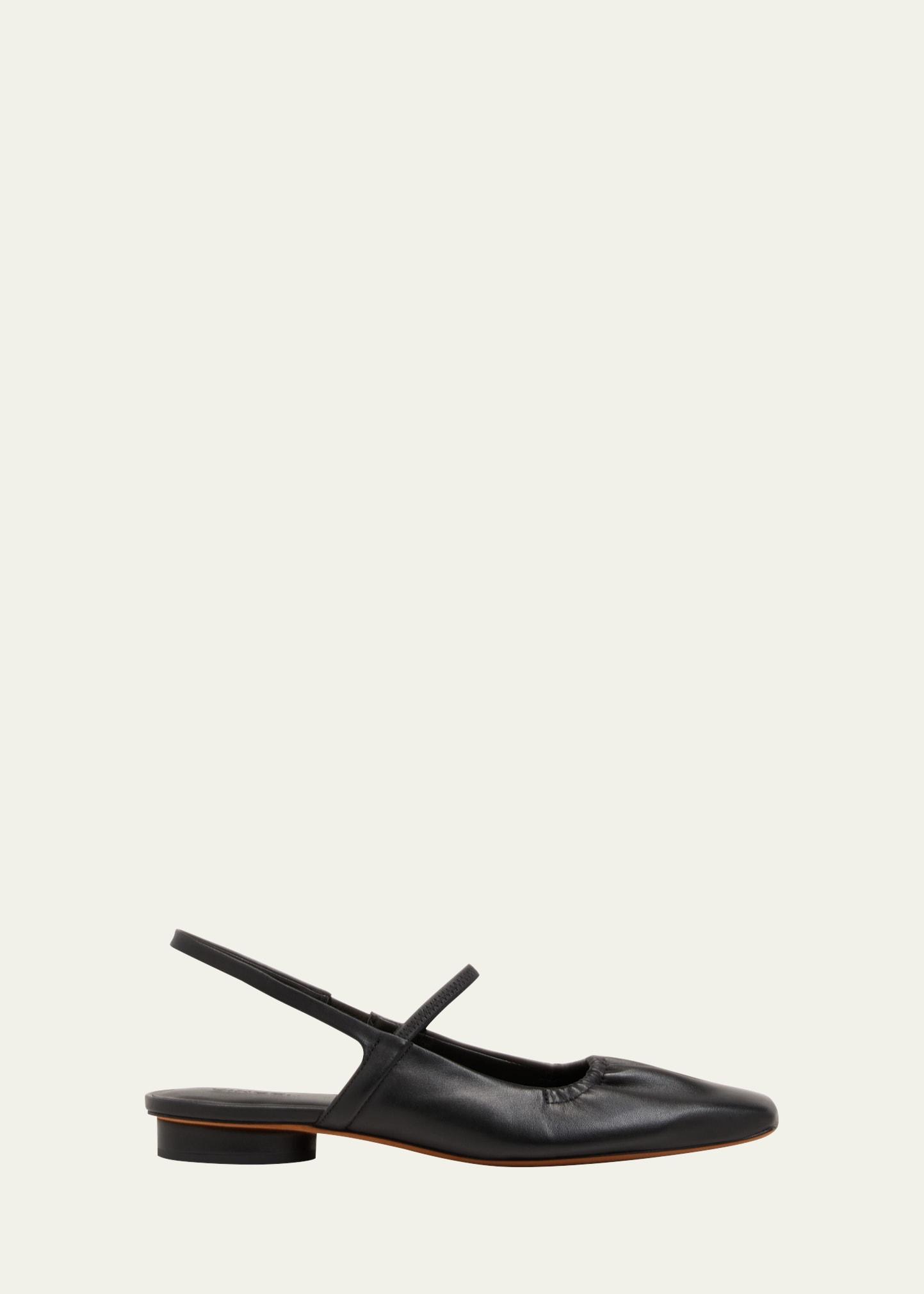 Womens Venice Leather Slingback Flats Product Image
