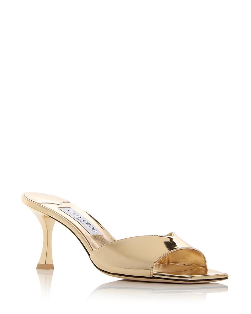 JIMMY CHOO Skye 70 Metallic Leather Sandals In Gold Product Image