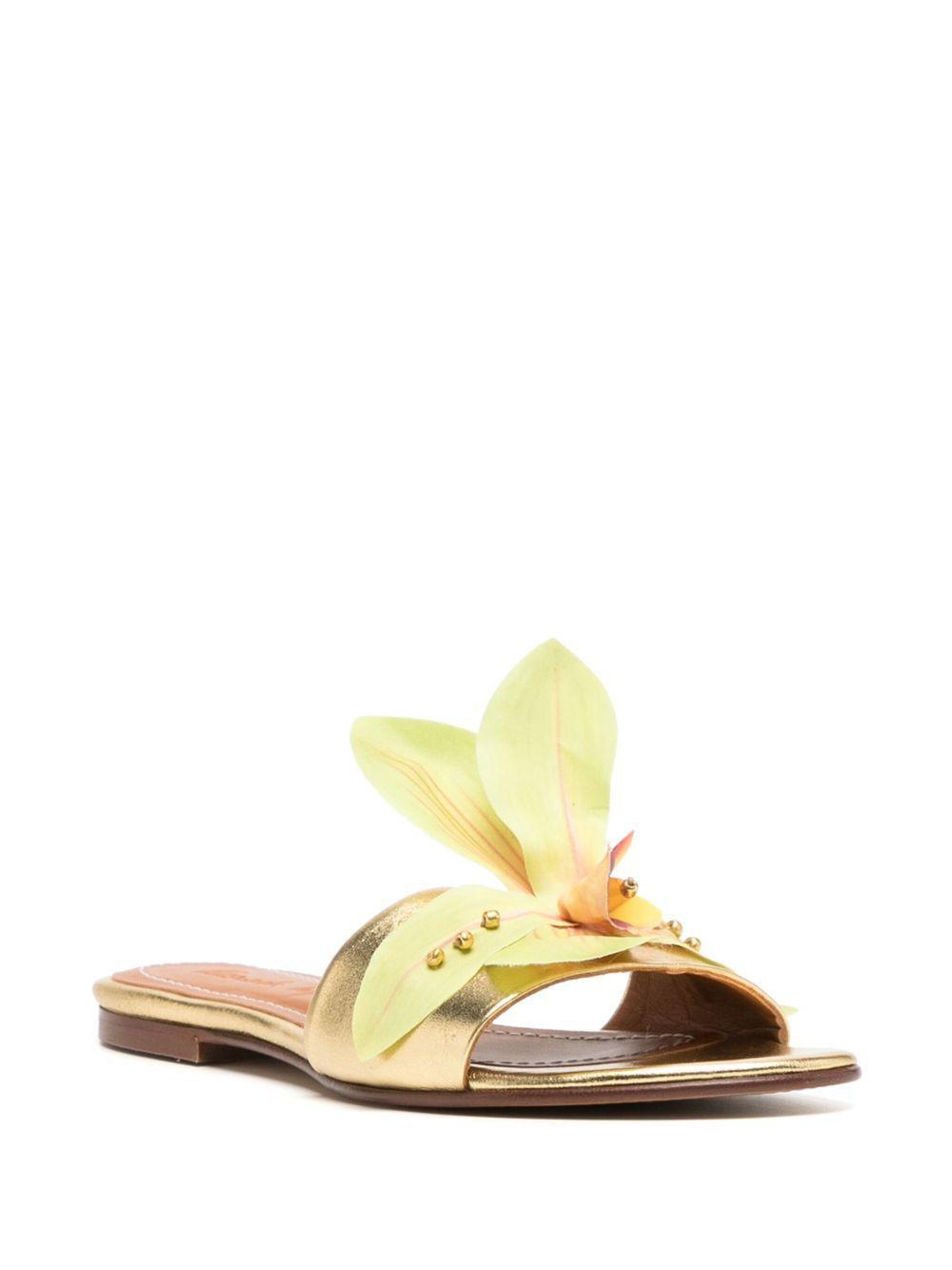flower leather sandals Product Image