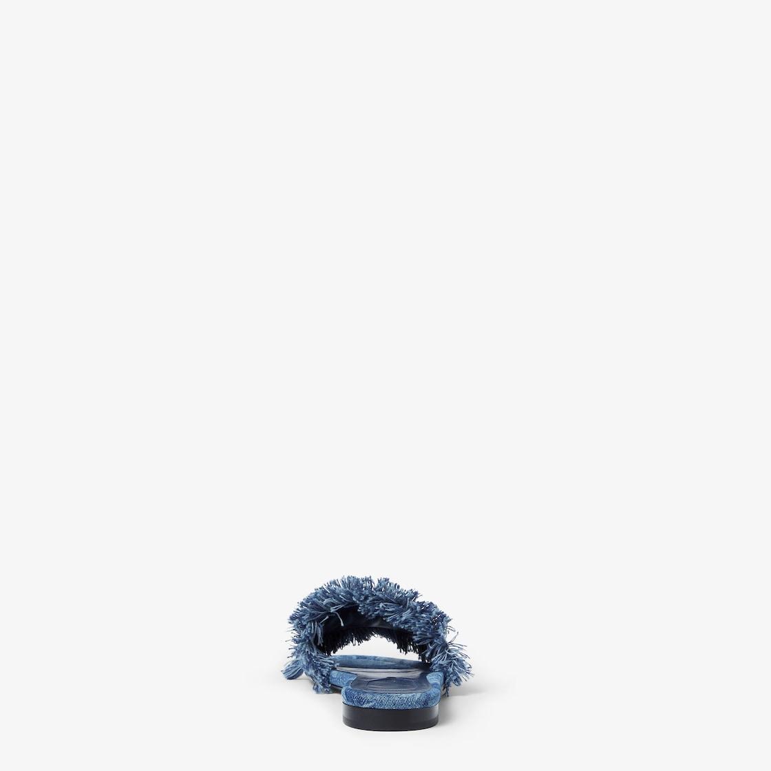 Fendi SunshineBlue denim slides Product Image