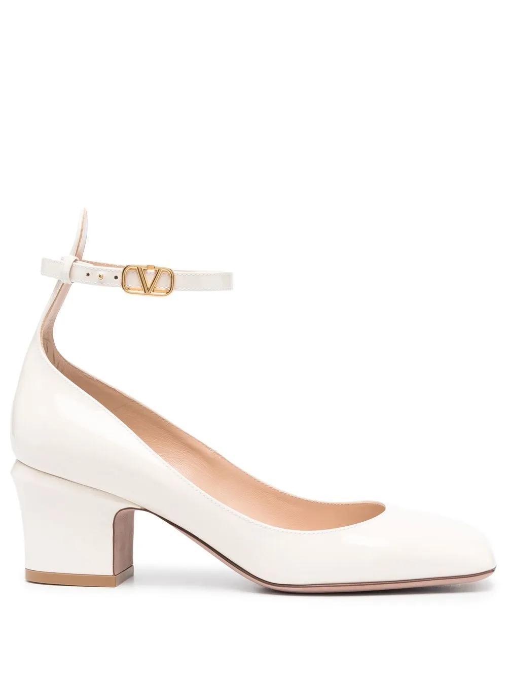 VALENTINO GARAVANI Tan-go 60mm Patent-leather Pumps In Neutrals Product Image