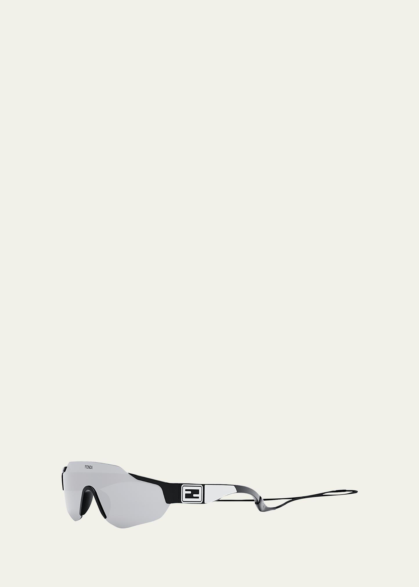 Mens Rimless Nylon Wrap Sunglasses with Lanyard Product Image