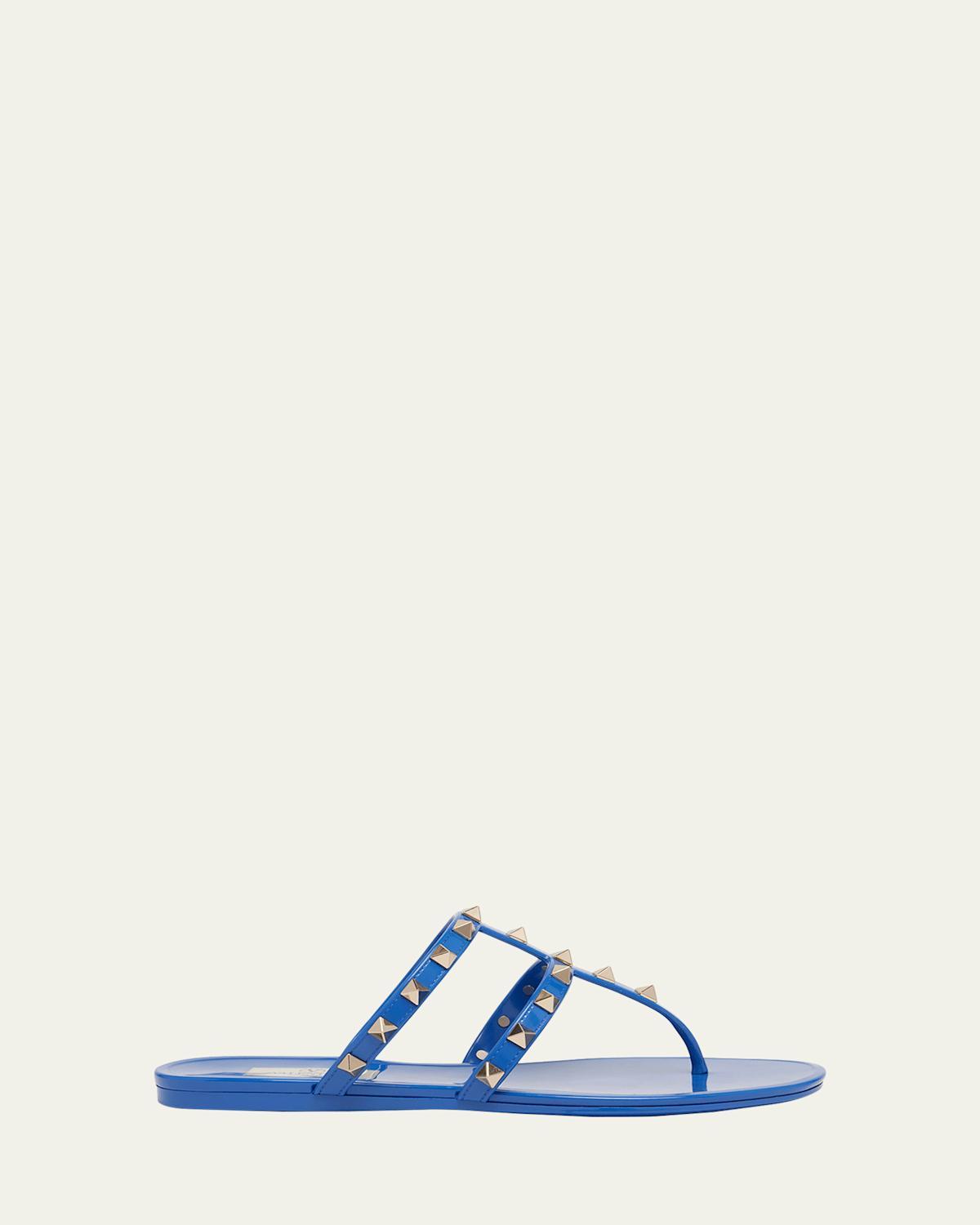 Valentino Garavani Womens Slip On Thong Embellished Sandals Product Image
