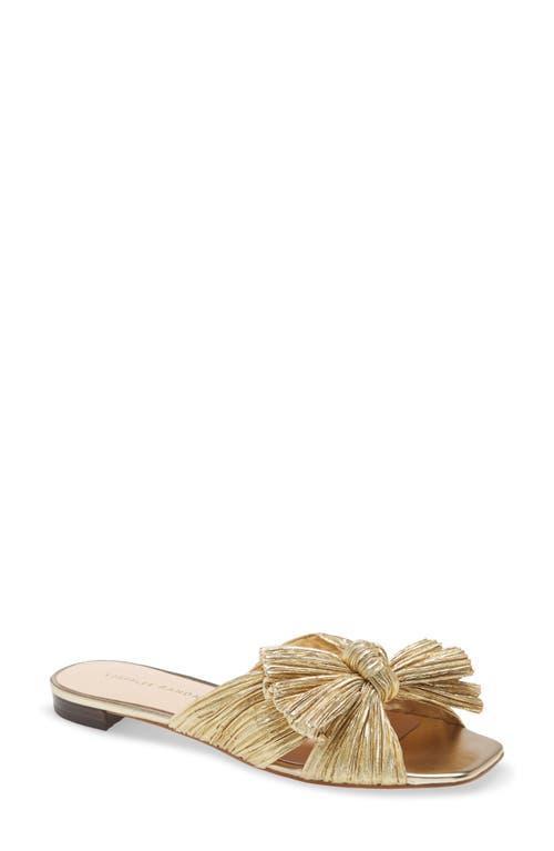 Daphne Metallic Knotted Slide Sandals Product Image