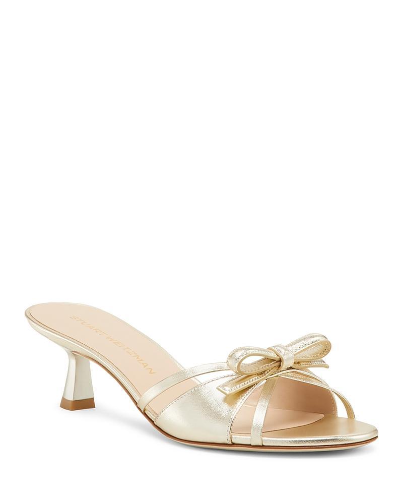Tracey Denim Crisscross Kitten Slide Sandals Product Image