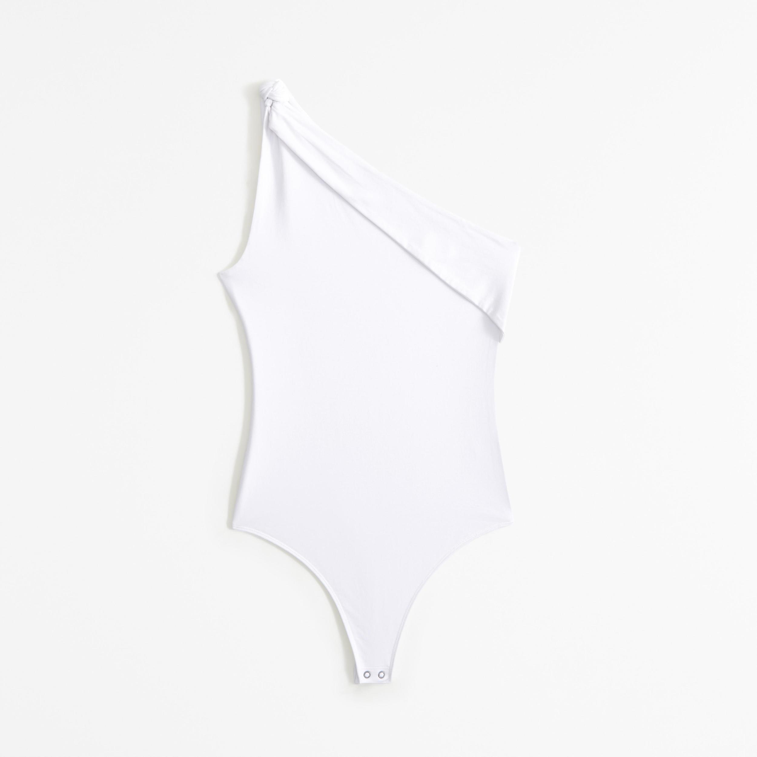 Asymmetrical Draped Bodysuit Product Image