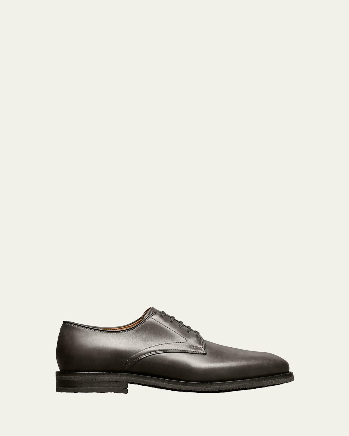 Mens Soft Leather Wing Cap Low-Top Sneakers Product Image