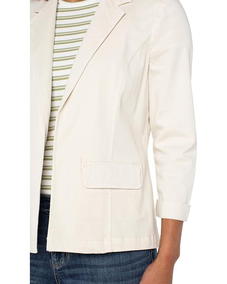 Fitted Blazer With Ruched Sleeves Product Image