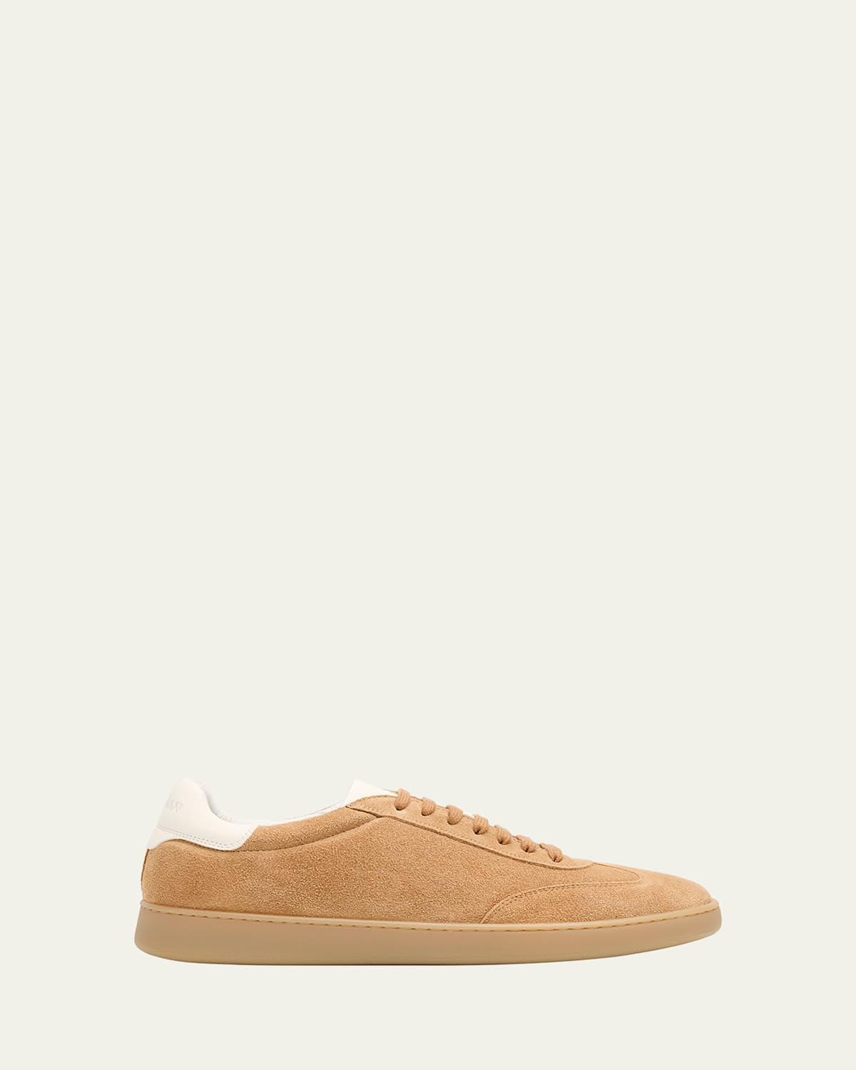 Men's Banner Suede Wingtip-Toe Low-Top Sneakers Product Image