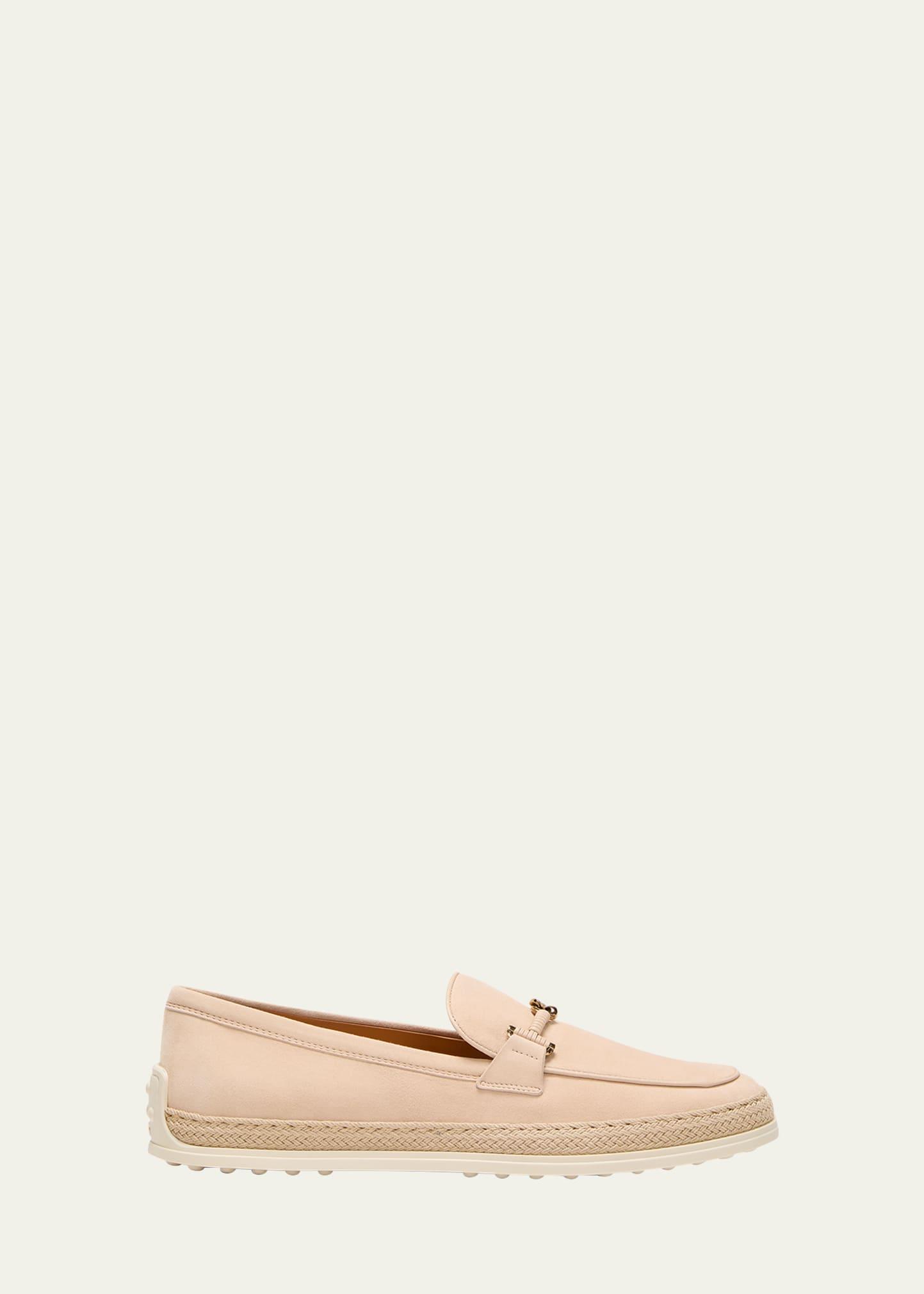 Gomma Suede T-Ring Espadrille Driver Loafers Product Image