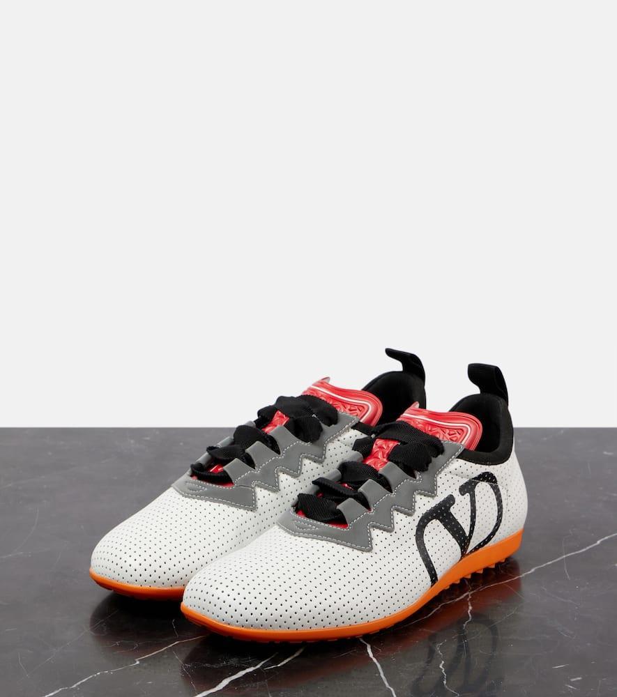 VALENTINO GARAVANI Chromathon Low-top Sneakers In Perforated Leather In Multi Product Image