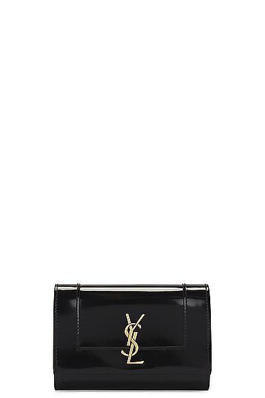 Saint Laurent Small Cassandre Envelope Wallet in Black Product Image