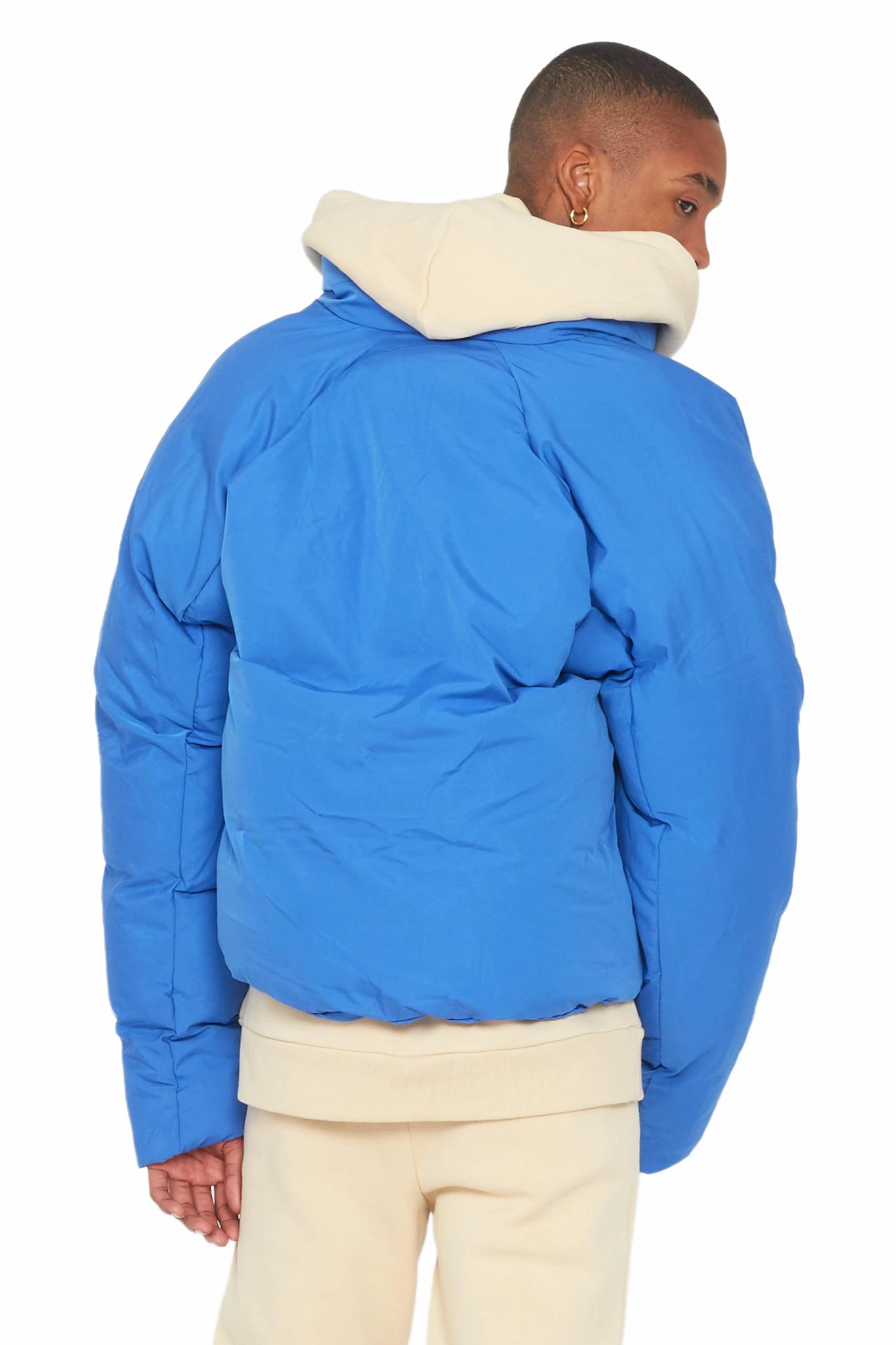 Damien Royal Blue Puffer Jacket Male Product Image