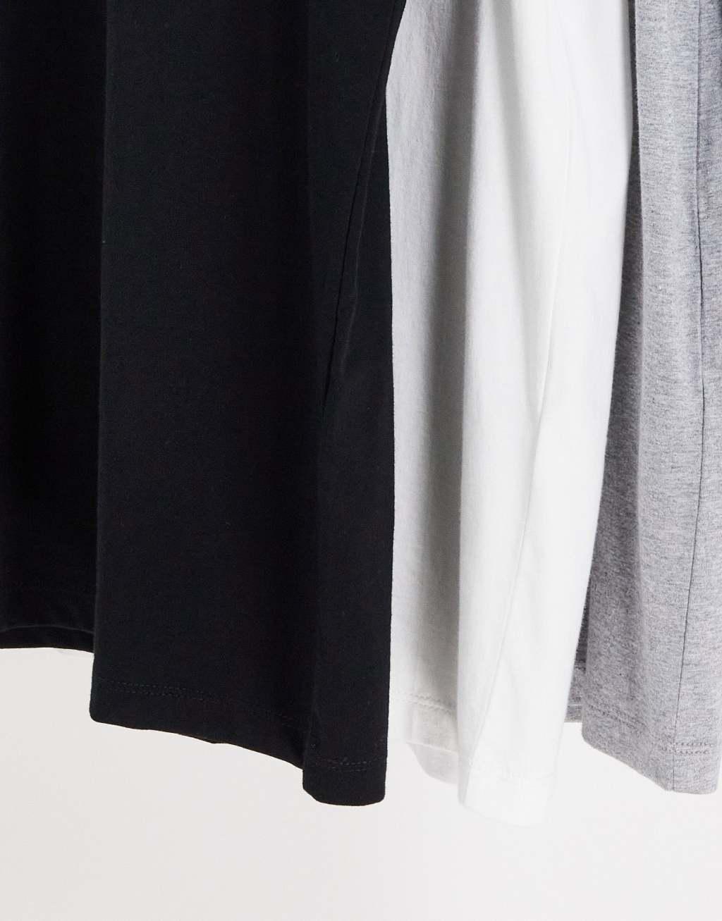 ASOS DESIGN essential 3 pack crew neck t-shirts in multiple colors Product Image