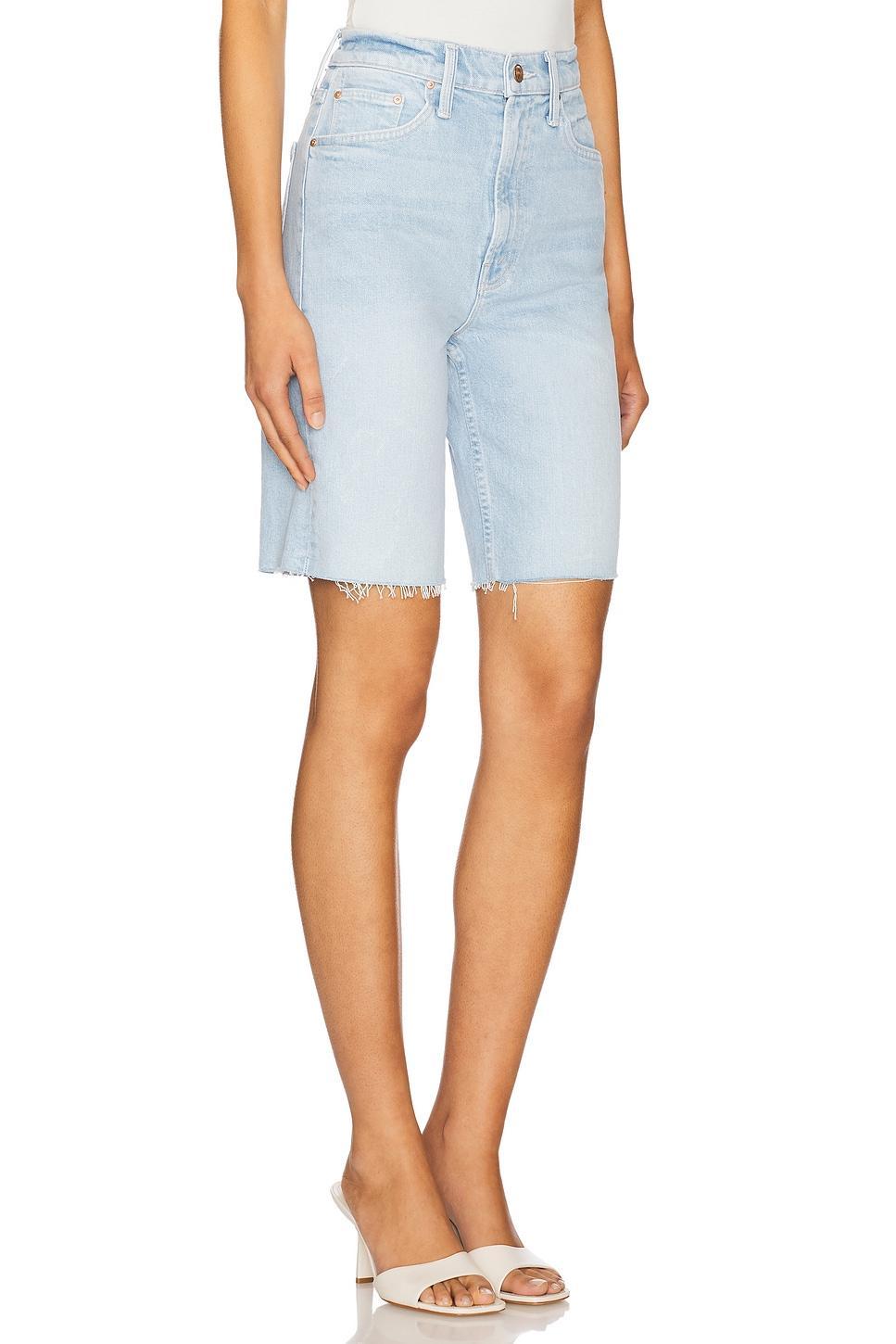 High Waisted Rider Bermuda Short Fray MOTHER Product Image
