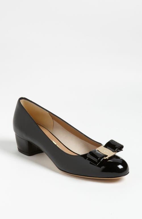 Ferragamo Womens Vara Leather Pumps Product Image