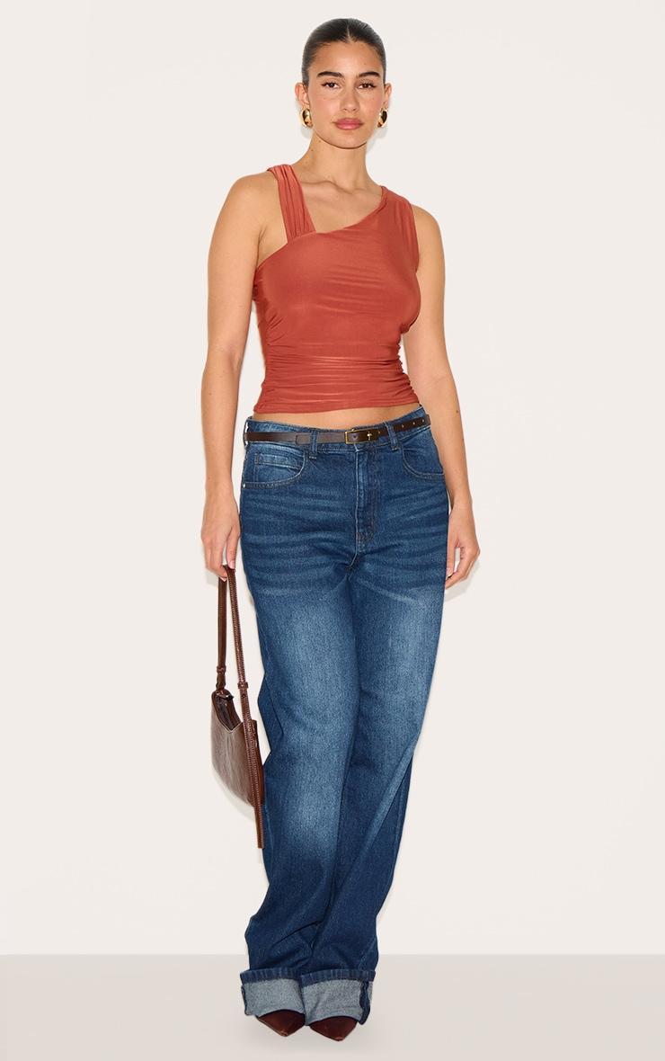 Paprika Asymmetric Strap Detail Vest Top Product Image