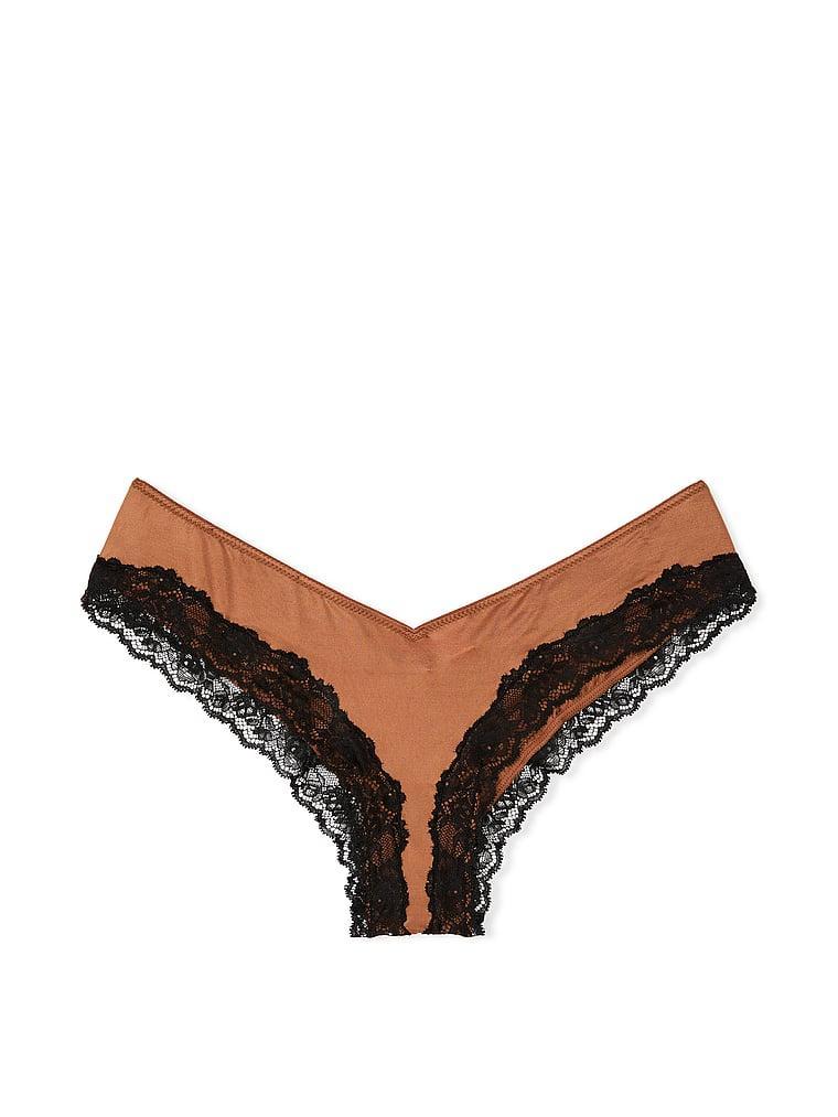 Lace-Trim High-Leg Cheeky Panty Product Image