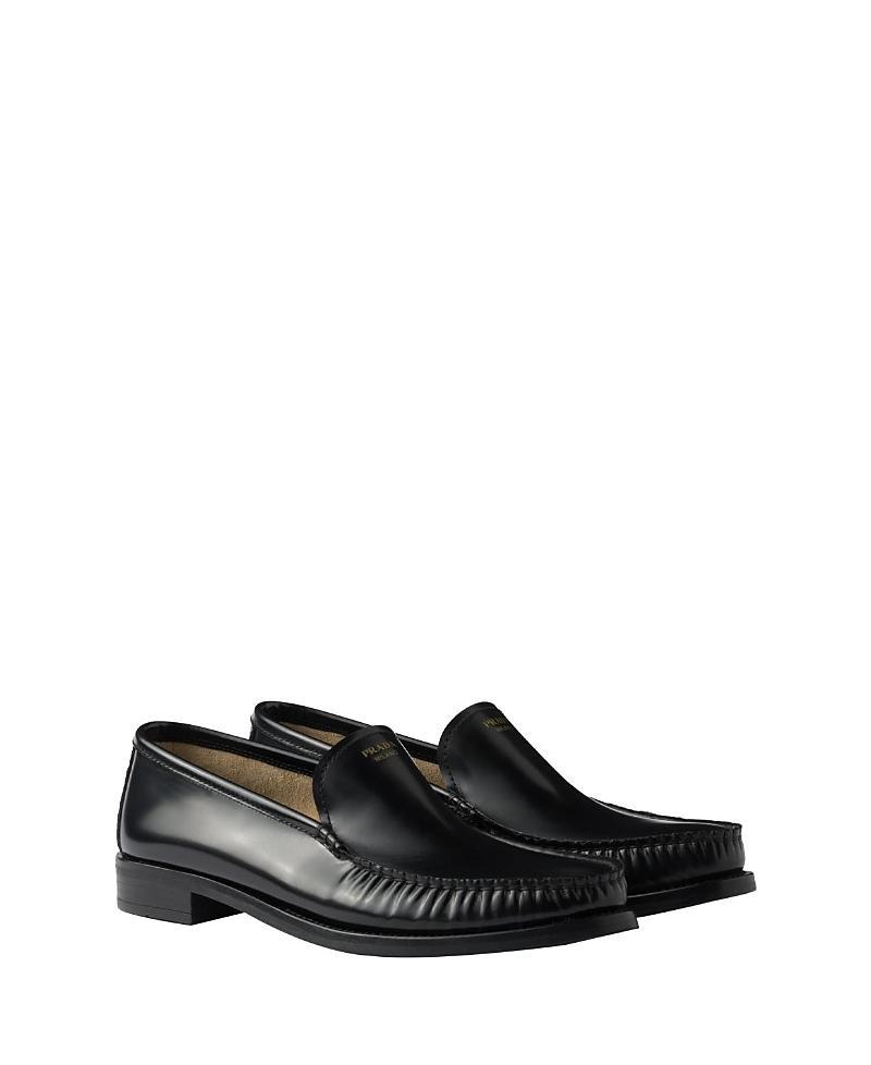 Womens Brushed Leather Loafers Product Image